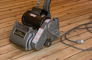 Deck board sanding