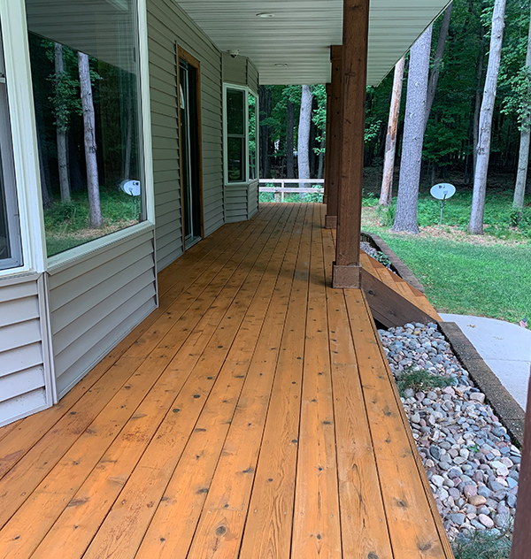 Andover MN deck and porch staining
